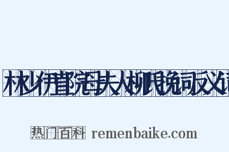 林少伊直院母夫人柳氏挽词反义词是什么意思的图片